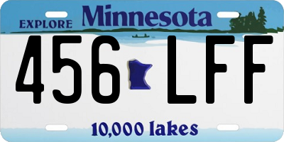MN license plate 456LFF