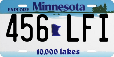 MN license plate 456LFI