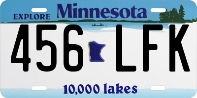 MN license plate 456LFK
