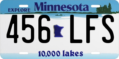 MN license plate 456LFS