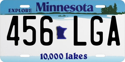 MN license plate 456LGA