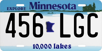 MN license plate 456LGC