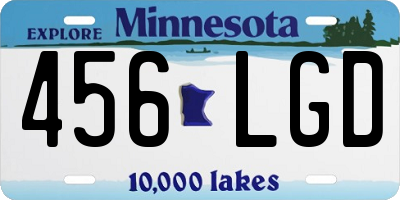 MN license plate 456LGD