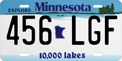 MN license plate 456LGF