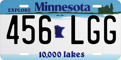 MN license plate 456LGG