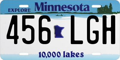 MN license plate 456LGH