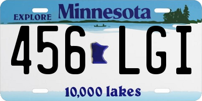 MN license plate 456LGI
