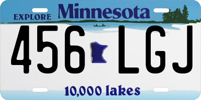 MN license plate 456LGJ