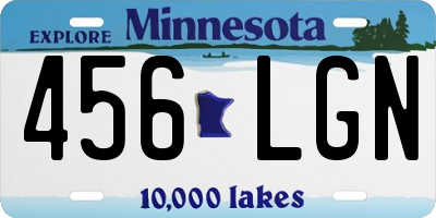 MN license plate 456LGN