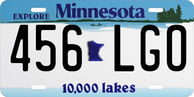 MN license plate 456LGO