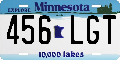 MN license plate 456LGT