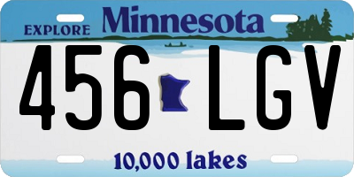 MN license plate 456LGV