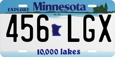 MN license plate 456LGX