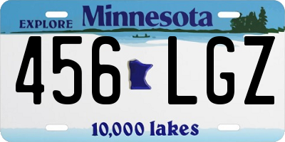 MN license plate 456LGZ