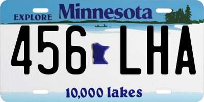 MN license plate 456LHA
