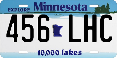 MN license plate 456LHC