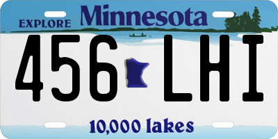 MN license plate 456LHI