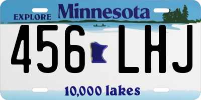 MN license plate 456LHJ