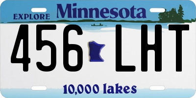 MN license plate 456LHT