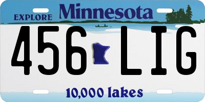 MN license plate 456LIG