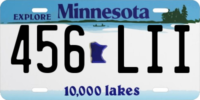 MN license plate 456LII