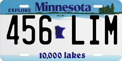 MN license plate 456LIM