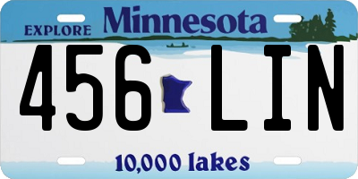 MN license plate 456LIN