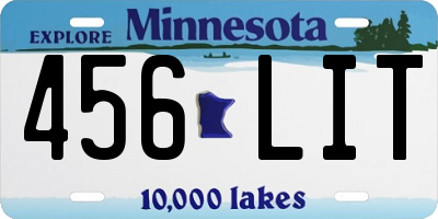 MN license plate 456LIT