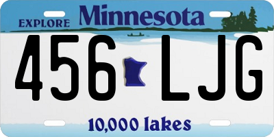 MN license plate 456LJG