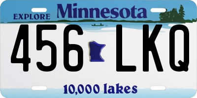 MN license plate 456LKQ