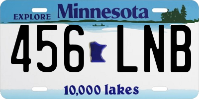 MN license plate 456LNB