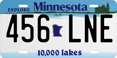 MN license plate 456LNE