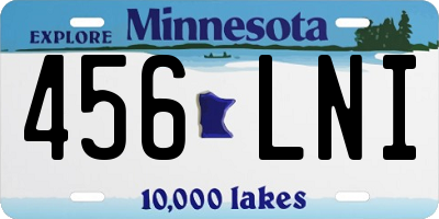 MN license plate 456LNI