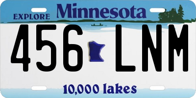 MN license plate 456LNM