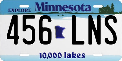 MN license plate 456LNS