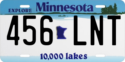MN license plate 456LNT
