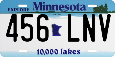 MN license plate 456LNV