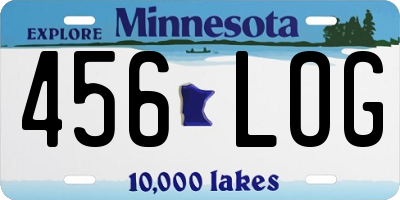 MN license plate 456LOG