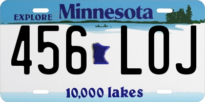 MN license plate 456LOJ