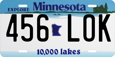 MN license plate 456LOK