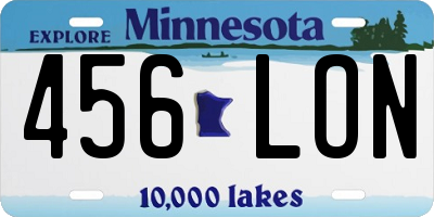 MN license plate 456LON