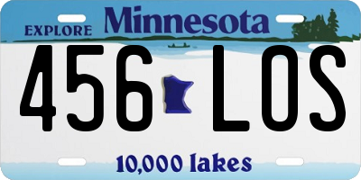 MN license plate 456LOS