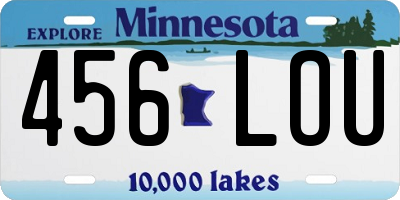 MN license plate 456LOU