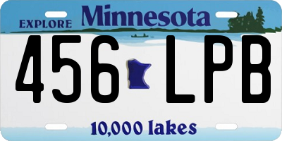 MN license plate 456LPB
