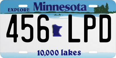 MN license plate 456LPD