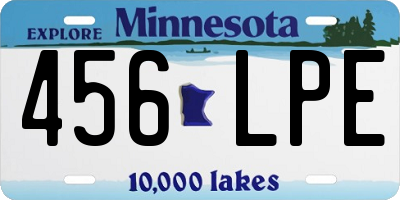 MN license plate 456LPE