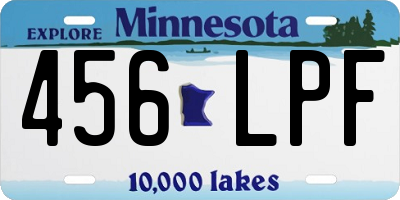 MN license plate 456LPF