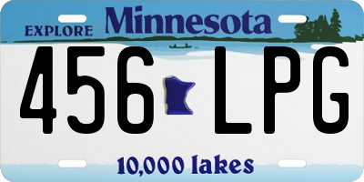 MN license plate 456LPG
