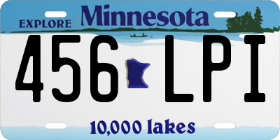 MN license plate 456LPI