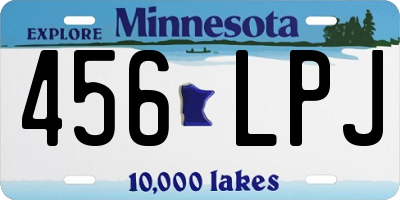 MN license plate 456LPJ
